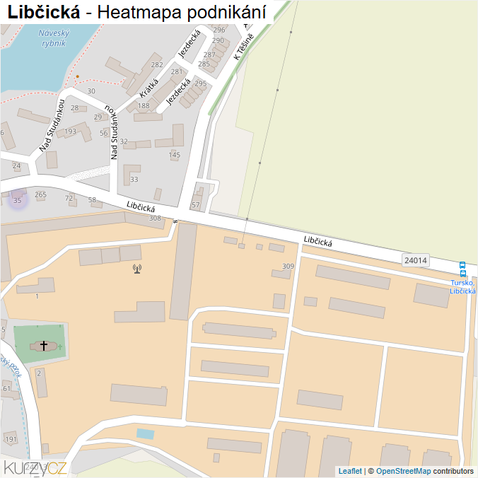 Mapa Libčická - Firmy v ulici.