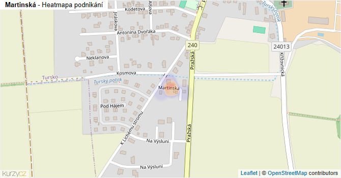 Martinská - mapa podnikání