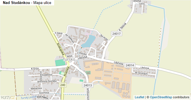 Nad Studánkou - mapa ulice