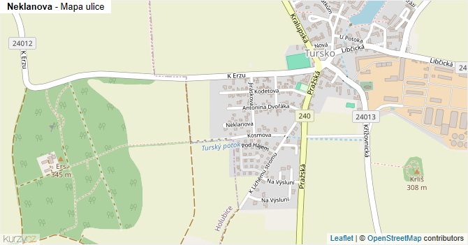 Neklanova - mapa ulice