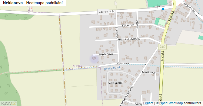 Neklanova - mapa podnikání