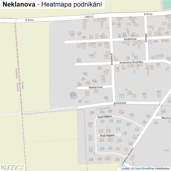 Mapa Neklanova - Firmy v ulici.