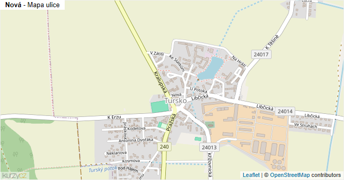 Nová - mapa ulice