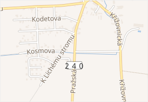 Pražská v obci Tursko - mapa ulice