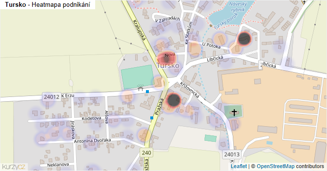 Tursko - mapa podnikání