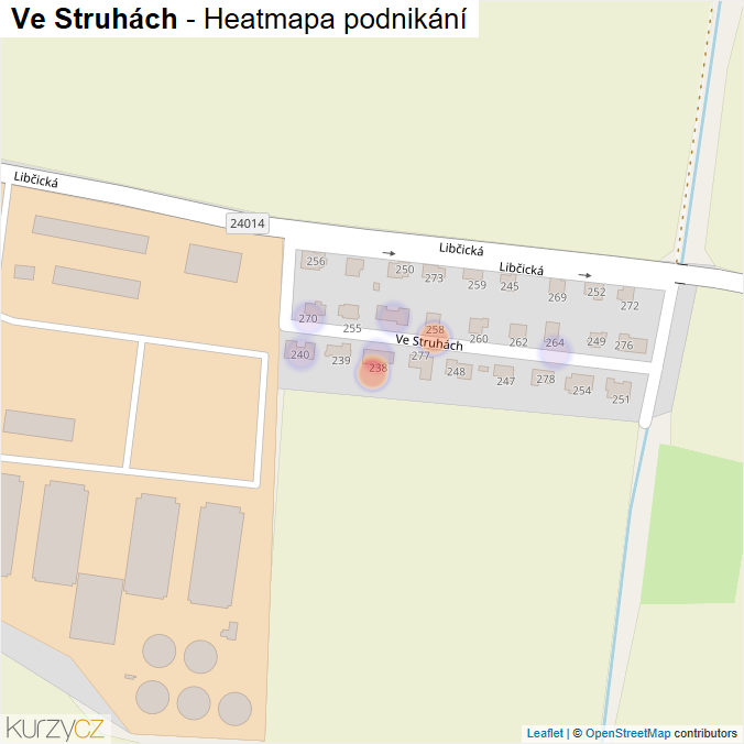 Mapa Ve Struhách - Firmy v ulici.