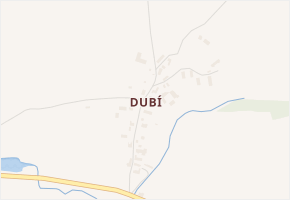 Dubí v obci Tutleky - mapa části obce