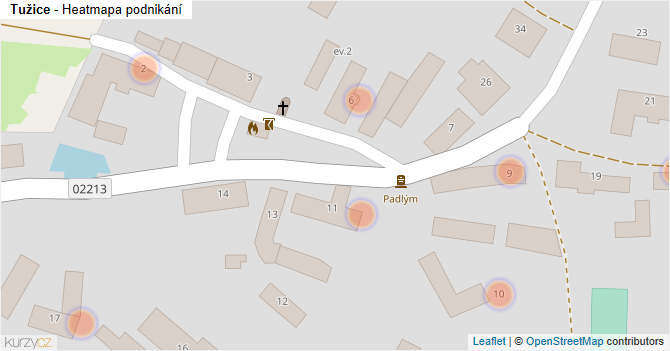 Tužice - mapa podnikání