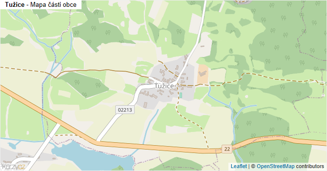 Tužice - mapa části obce