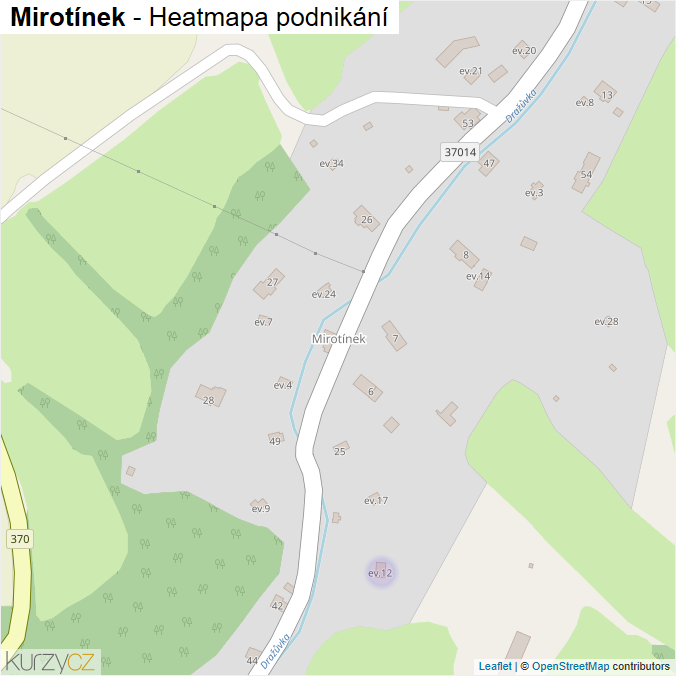 Mapa Mirotínek - Firmy v části obce.