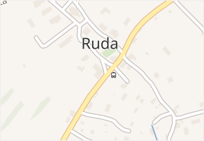 Ruda v obci Tvrdkov - mapa části obce