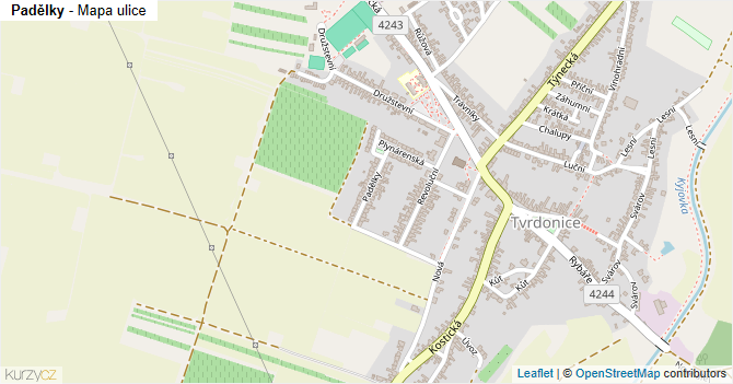 Padělky - mapa ulice