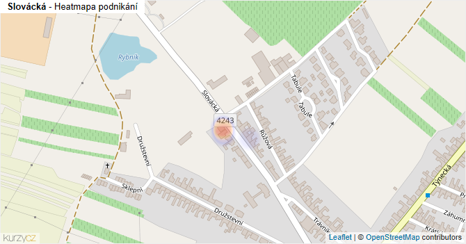 Slovácká - mapa podnikání