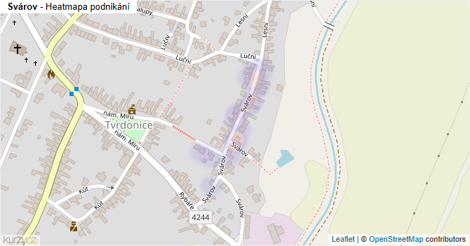 Svárov - mapa podnikání