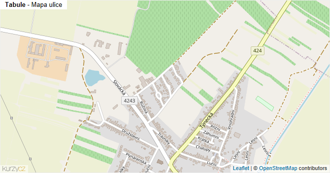 Tabule - mapa ulice