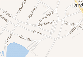 Záhumní v obci Tvrdonice - mapa ulice