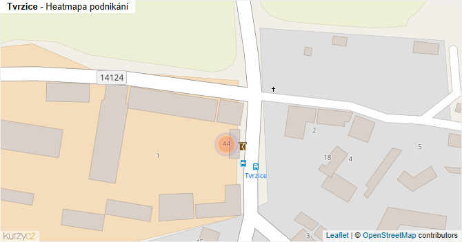 Tvrzice - mapa podnikání