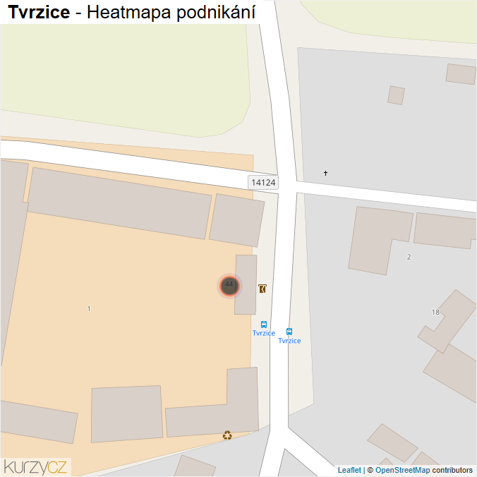 Mapa Tvrzice - Firmy v obci.