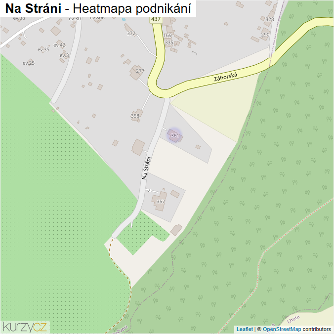 Mapa Na Stráni - Firmy v ulici.