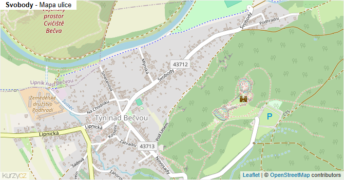 Svobody - mapa ulice