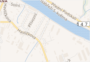 České armády v obci Týn nad Vltavou - mapa ulice