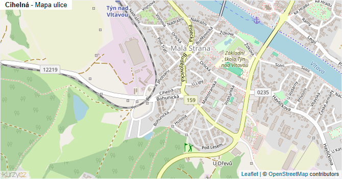 Cihelná - mapa ulice