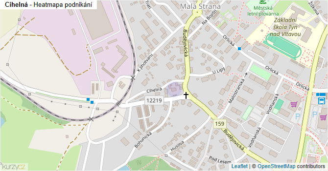 Cihelná - mapa podnikání