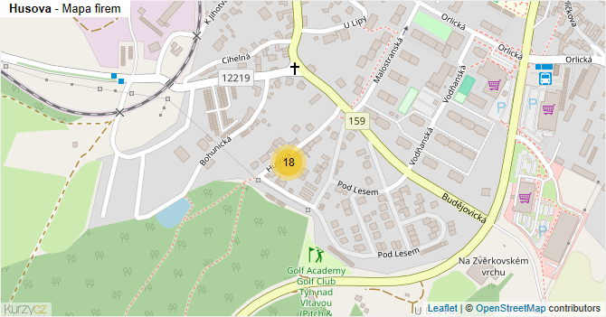 Husova - mapa firem
