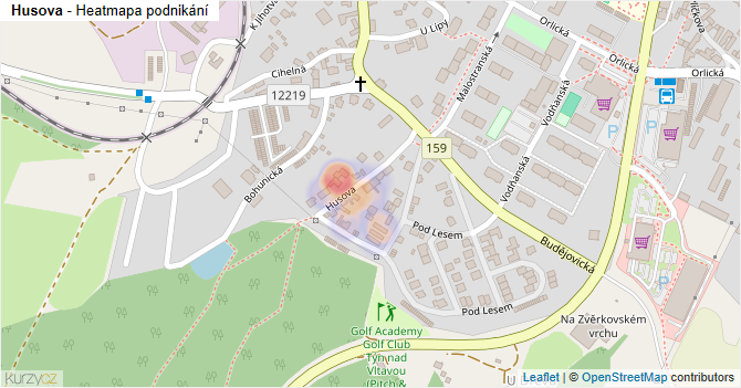 Husova - mapa podnikání