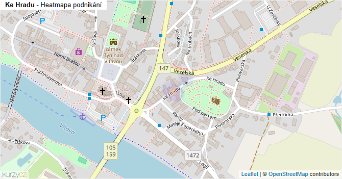 Ke Hradu - mapa podnikání