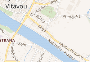 Legií v obci Týn nad Vltavou - mapa ulice