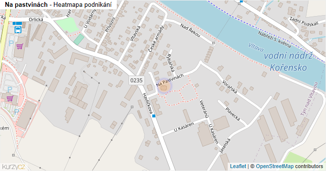 Na pastvinách - mapa podnikání