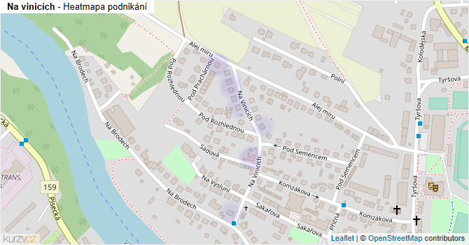 Na vinicích - mapa podnikání