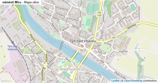 náměstí Míru - mapa ulice