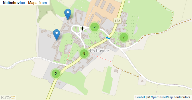 Netěchovice - mapa firem