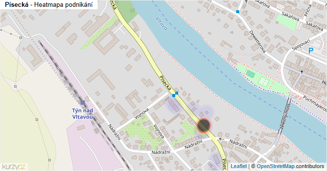 Písecká - mapa podnikání