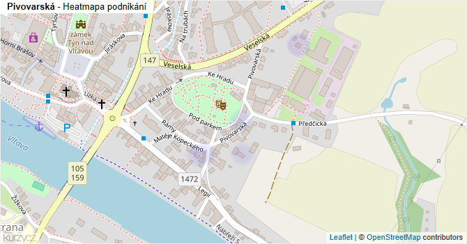 Pivovarská - mapa podnikání