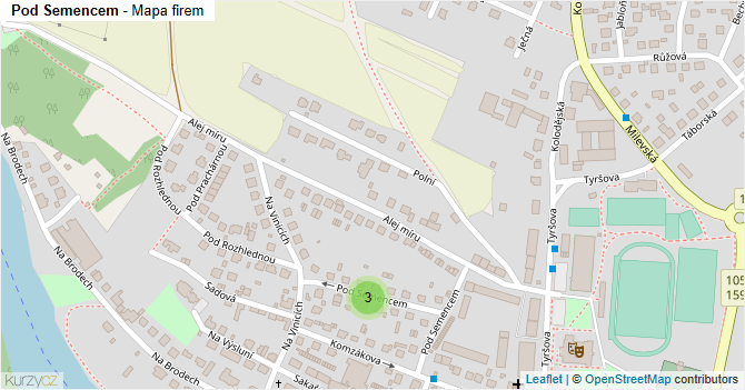 Pod Semencem - mapa firem