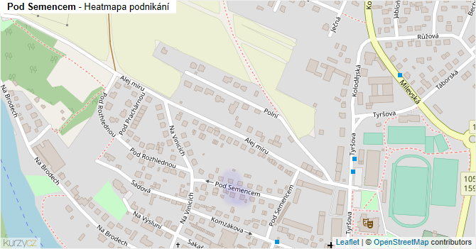 Pod Semencem - mapa podnikání