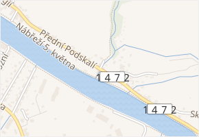 Přední Podskalí v obci Týn nad Vltavou - mapa ulice