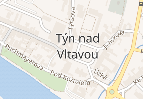 Týn nad Vltavou v obci Týn nad Vltavou - mapa části obce