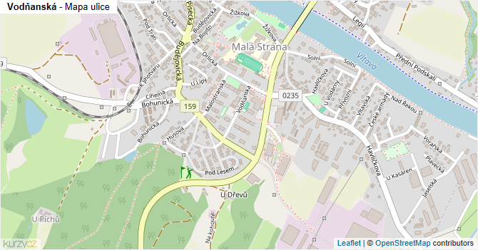 Vodňanská - mapa ulice