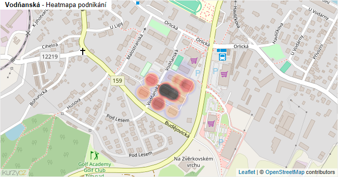 Vodňanská - mapa podnikání
