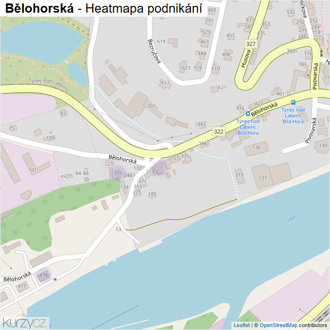 Mapa Bělohorská - Firmy v ulici.