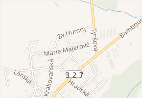 Boženy Němcové v obci Týnec nad Labem - mapa ulice