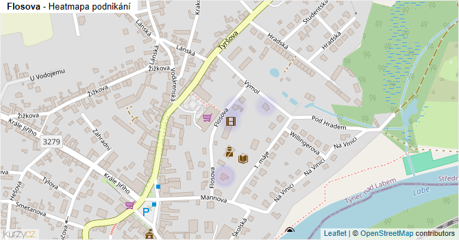 Flosova - mapa podnikání