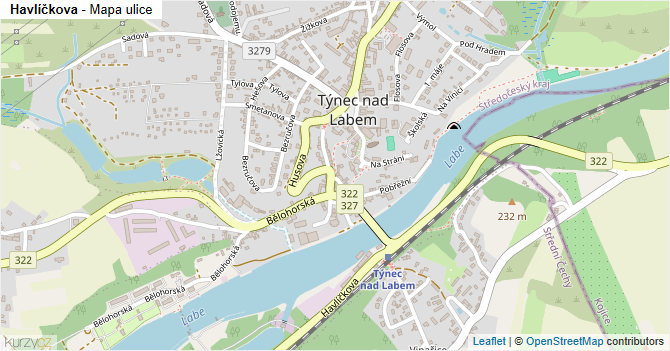 Havlíčkova - mapa ulice
