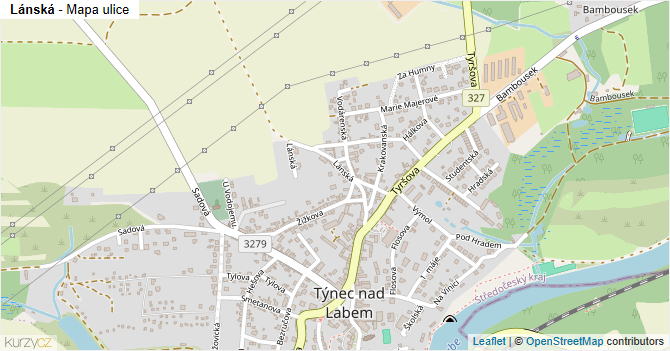 Lánská - mapa ulice