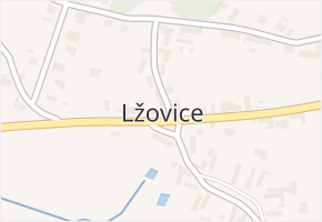 Lžovice v obci Týnec nad Labem - mapa části obce