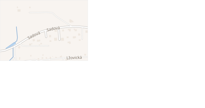 Sadová v obci Týnec nad Labem - mapa ulice